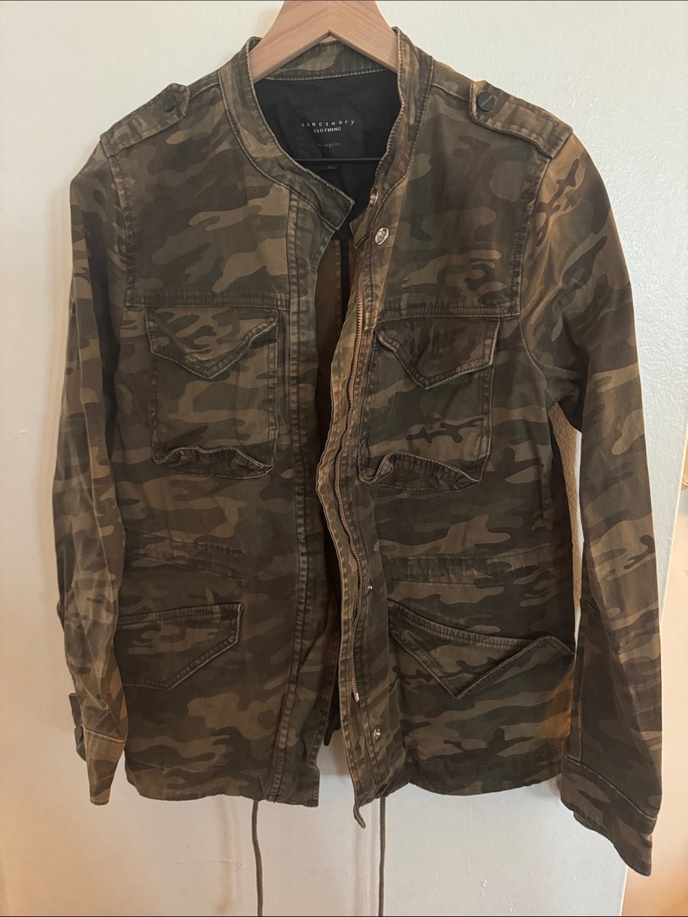 Sanctuary Olive Green Camo Field Jacket